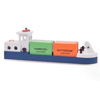 New Classic Toys - Barge with 2 containers